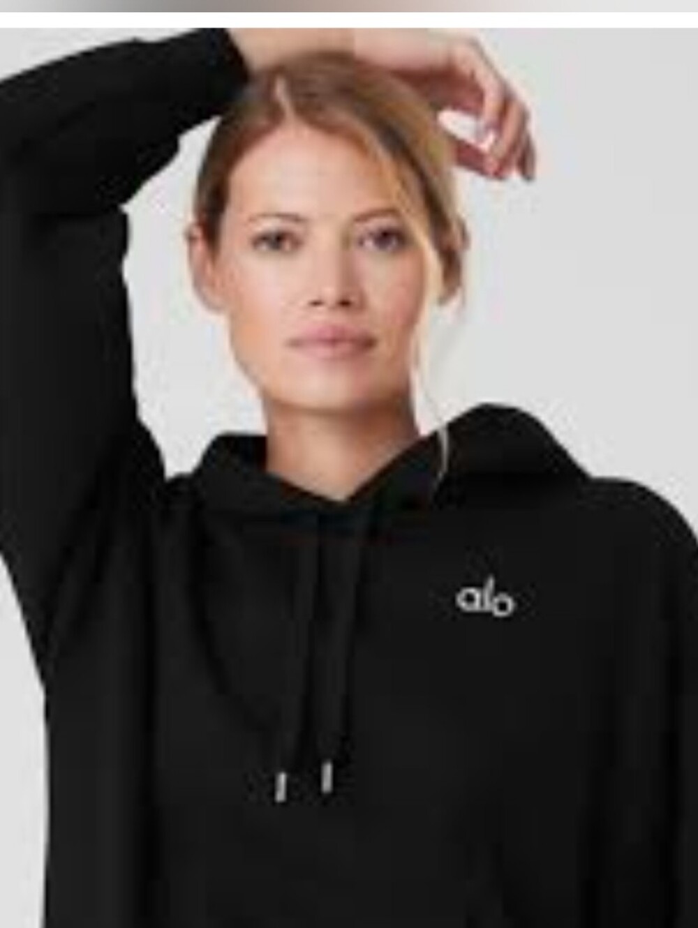 ALO Yoga Accolade Hoodie Black XS Oversized Pullover Sweatshirt